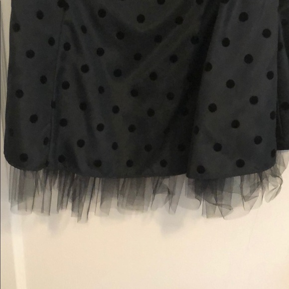 Black polka dot Jessica McClintock dress - Picture 3 of 5